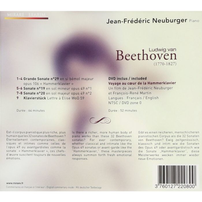 Beethoven: Piano Sonatas 19, 20 & 29; Klavierstuck Lettre a Elise [CD + DVD] - slide-1