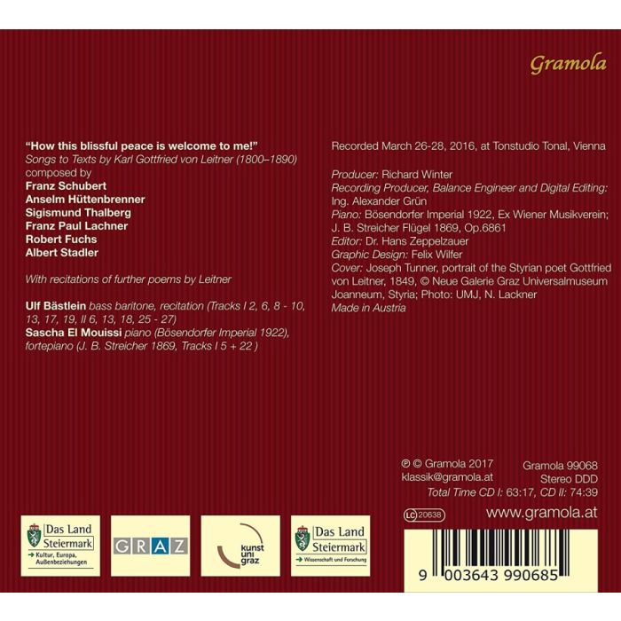 Schubert: Wie tut mir so wohl der selige Frieden! - Songs from Texts by Karl Gottfried von Leitner - slide-1
