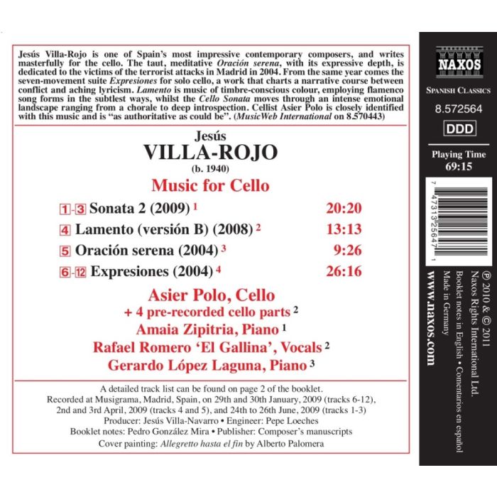 Villa-Rojo: Music for Cello - slide-1