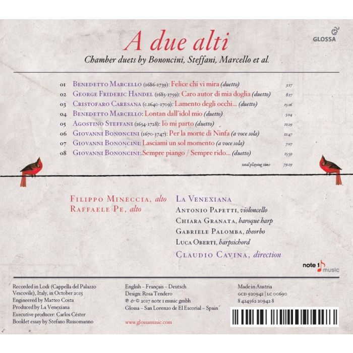 A due alti - Chamber duets by Bononcini; Steffani; Marcello; ... - slide-1