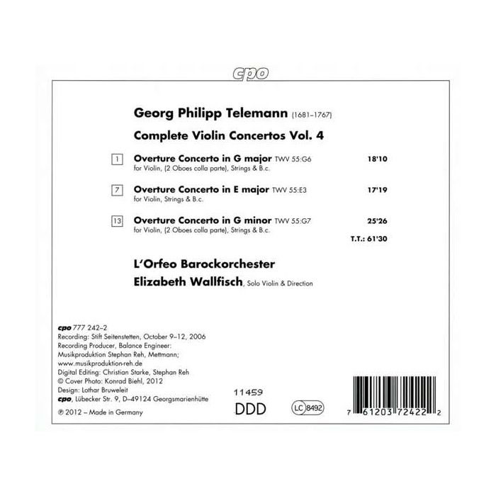 Telemann: Complete Violin Concertos Vol. 4 - slide-1