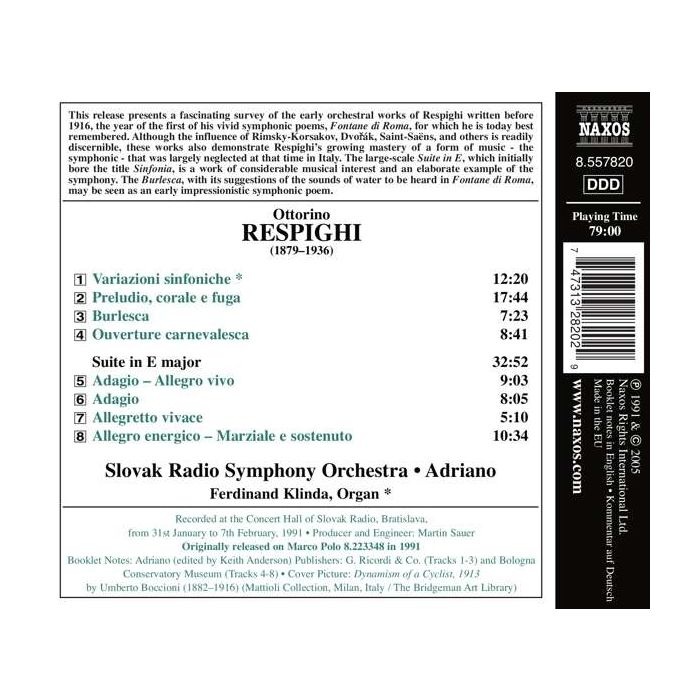 RESPIGHI: Suite in E major - slide-1