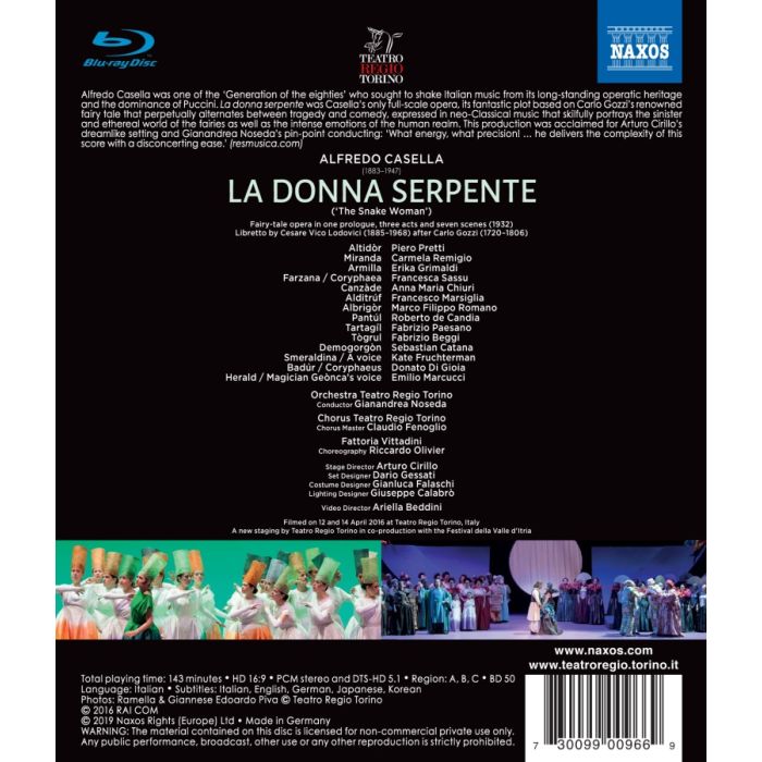 Casella: La Donna Serpente - slide-1