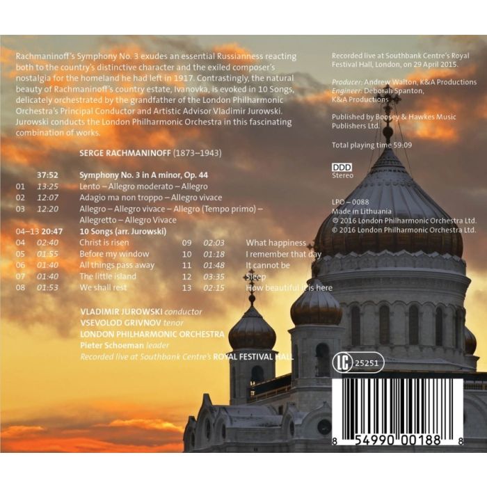 Rachmaninov: Symphony No. 3,  10 Songs - slide-1