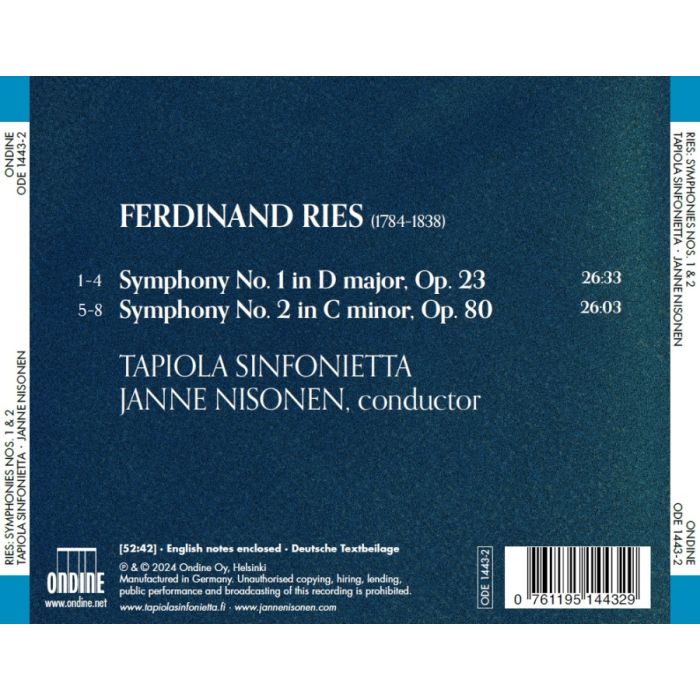 Ries: Symphonies Nos.1 & 2 - slide-1