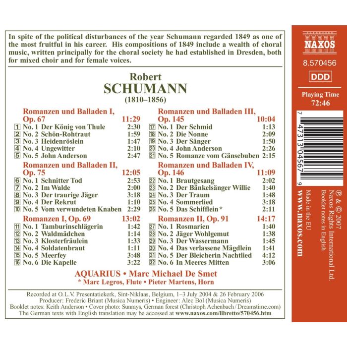 SCHUMANN: Romances and ballads - slide-1