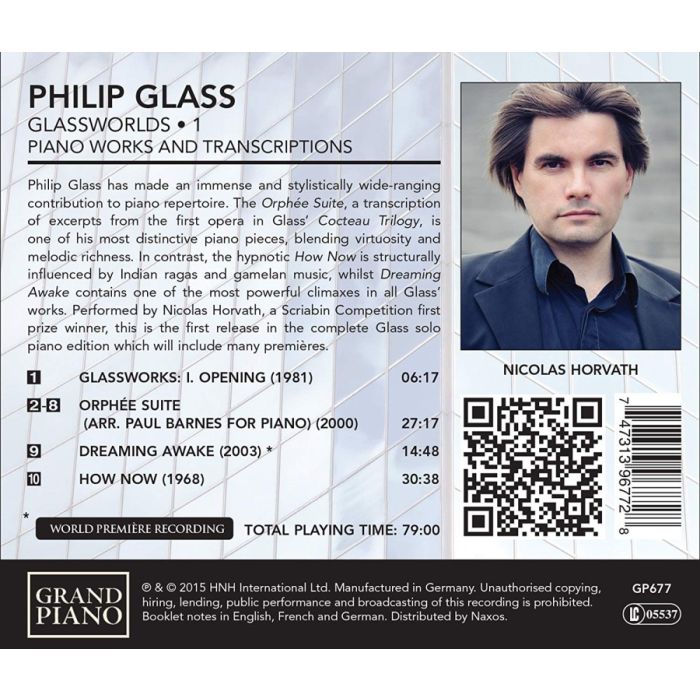 Glass: Glassworlds 1 - Piano Works and Transcriptions - slide-1
