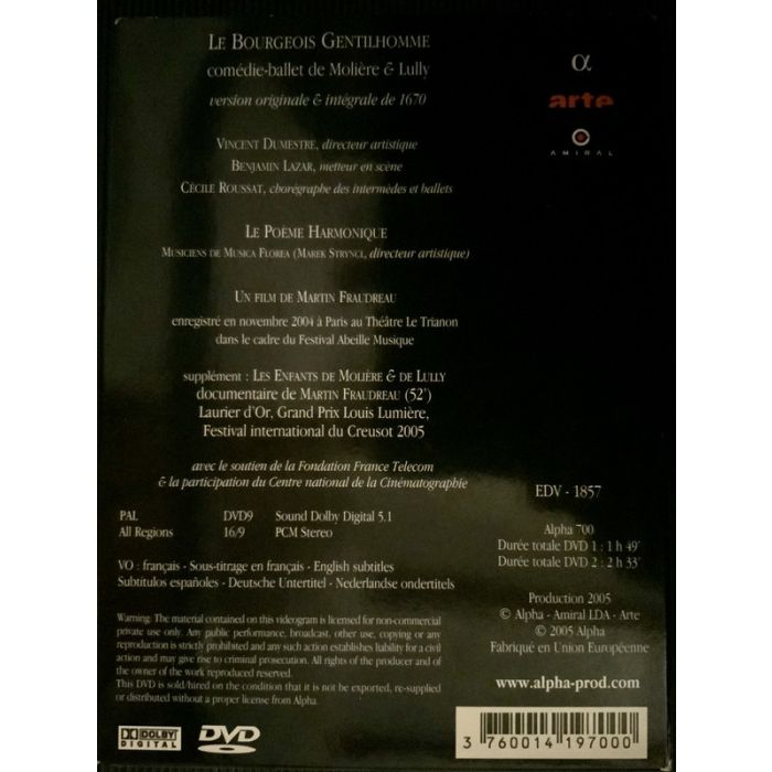 LULLY/MOLIERE - Le Bourgeois Gentilhomme - slide-1