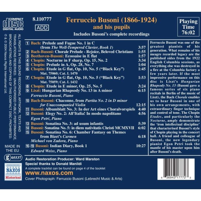 BUSONI: Complete Recordings - slide-1