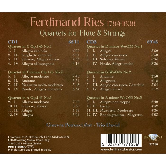 Ries: Quartets for Flute & Strings - slide-2