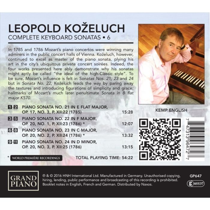 Koželuch: Keyboard Sonatas Vol. 6 - slide-1