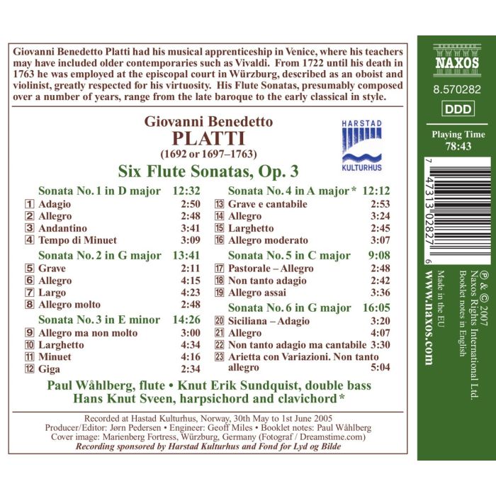 PLATTI: 6 Flute Sonatas - slide-1