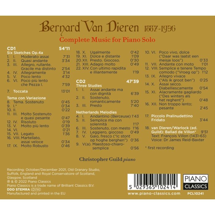 Van Dieren: Complete Music for Piano Solo - slide-1