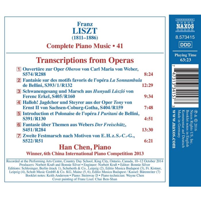 Liszt: Complete Piano Music Vol. 41 - Transcriptions from Operas - slide-1