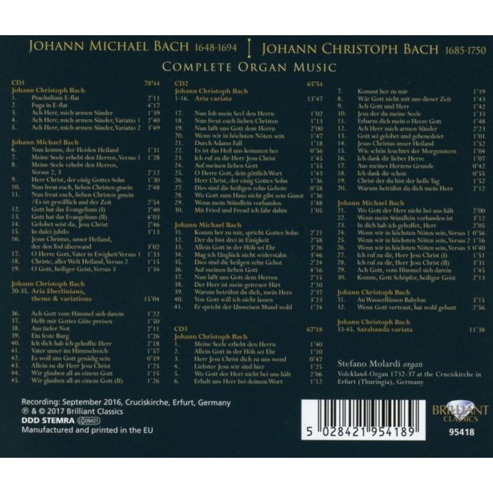 J.M. Bach; J.C. Bach: Complete Organ Music - slide-1