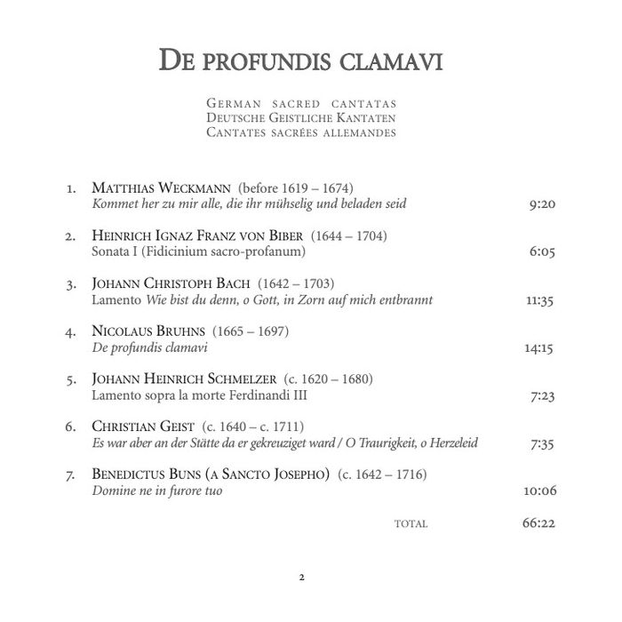 De Profundis Clamavi: German Sacred Concerto - slide-1