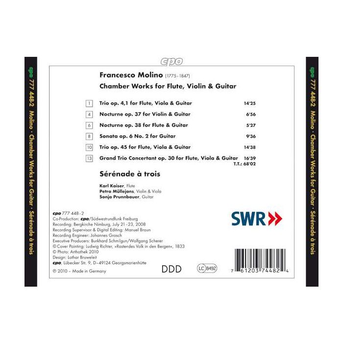 Molino: Chamber Works for Flute, Violin & Guitar - slide-1