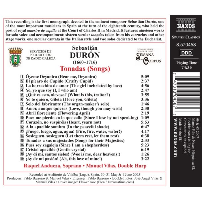 DURON Sebastian - Tonadas (Songs) - slide-1