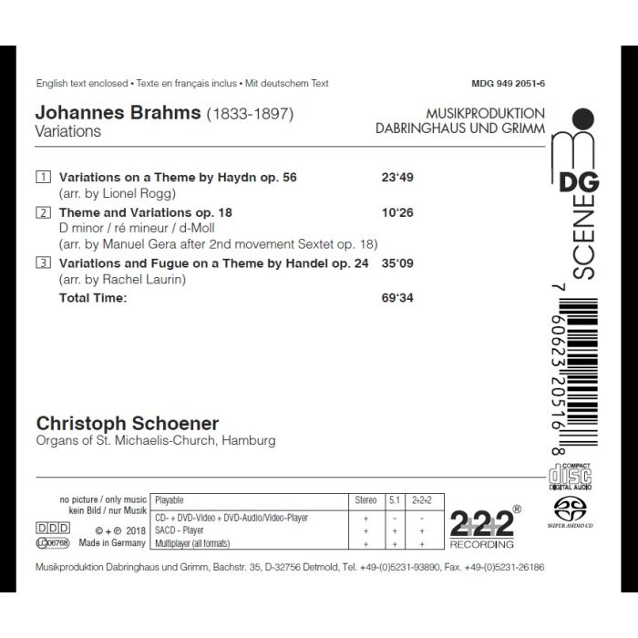 Brahms: Variations (arr. for Organ) - slide-1