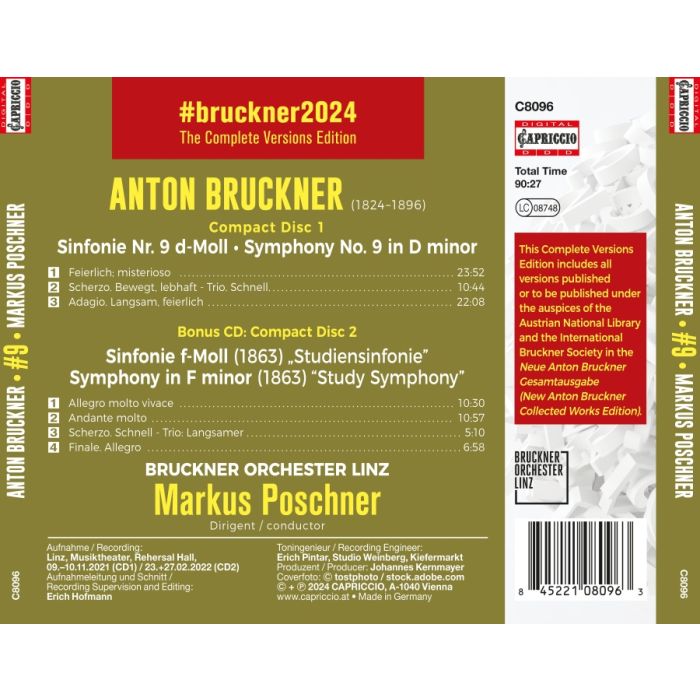 Bruckner: Symphonies No. 9 & Study Symphony - slide-1