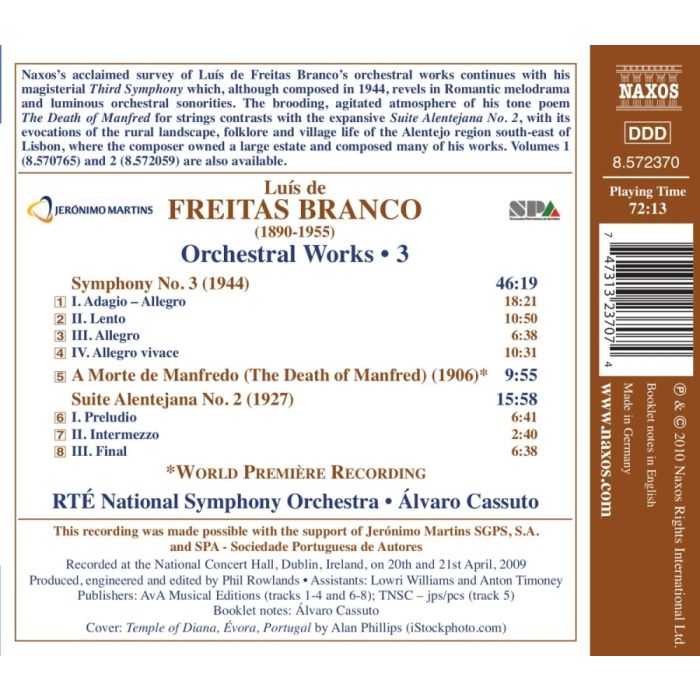 Freitas Branco: Symphony No. 3, The Death of Manfred, Suite Alentejana No. 2 - slide-1