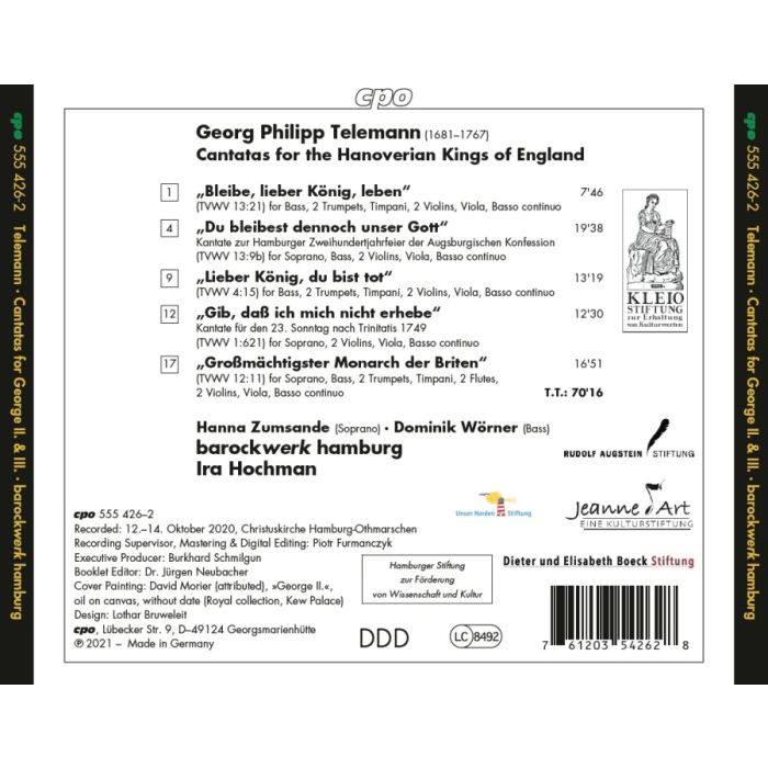 Telemann: Cantatas for the Hanoverian Kings of England - slide-1
