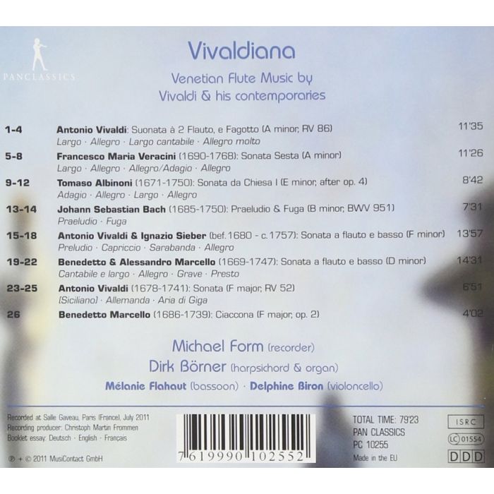 Vivaldiana - Venetian Flute Music by Vivaldi & his contemporaries (Veracini, Albinoni, Bach, Marcello) - slide-1