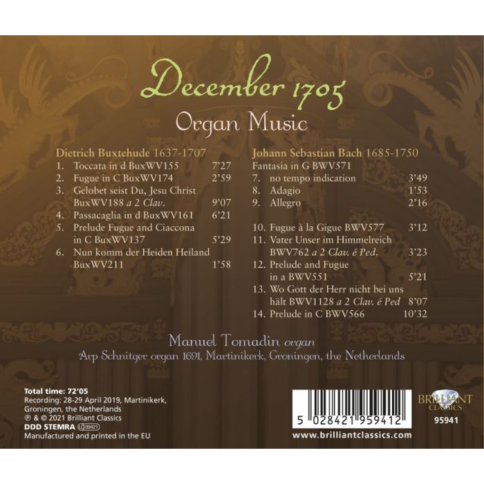 December 1705 - Buxtehude & J.S. Bach: Organ Music - slide-1