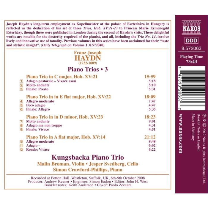 Haydn: Piano Trios Vol. 3 - Nos. 14, 21, 22 & 23 - slide-1