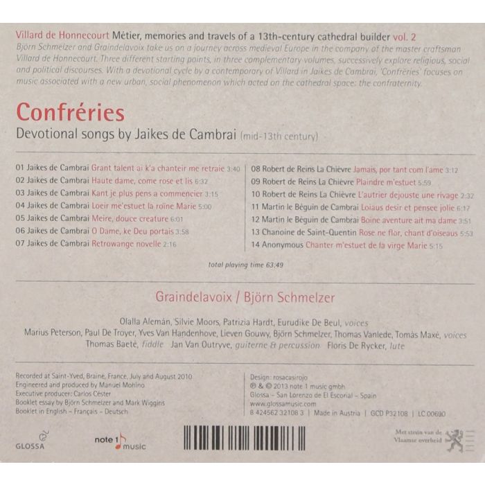 Confréries -  Devotional songs by Jacque de Cambrai - slide-1