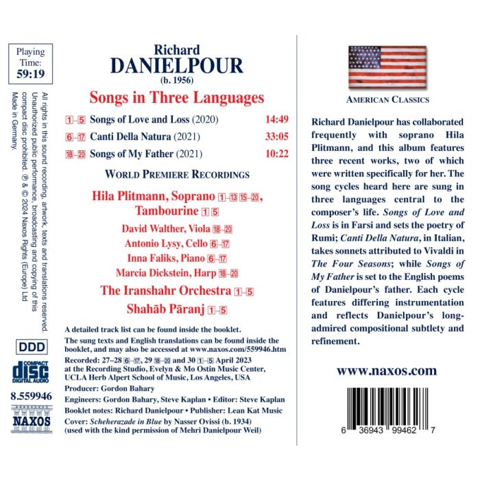 Danielpour: Songs in Three Languages - slide-1