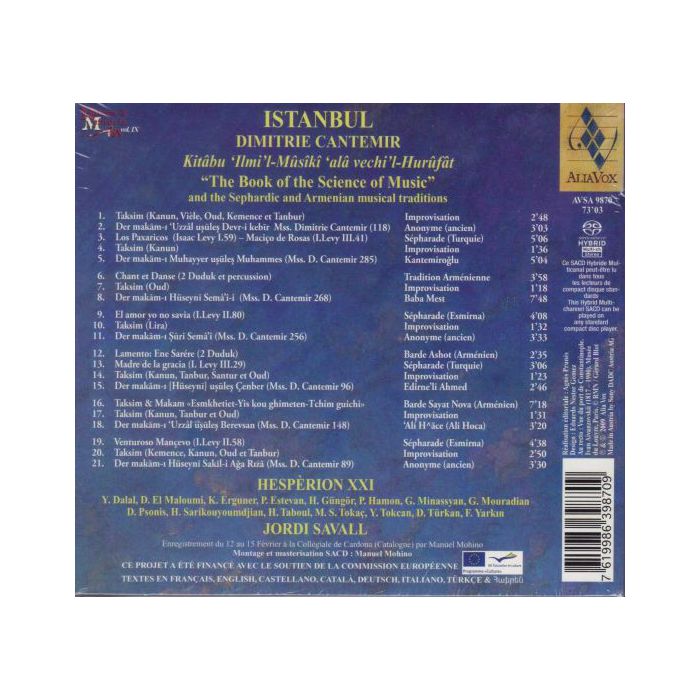 ISTANBUL - Dimitrie Cantemir (1673-1723): “Le Livre de la Science de la Musique” et les tradiotions musicales Sépharades et Arméniennes   SACD - slide-1