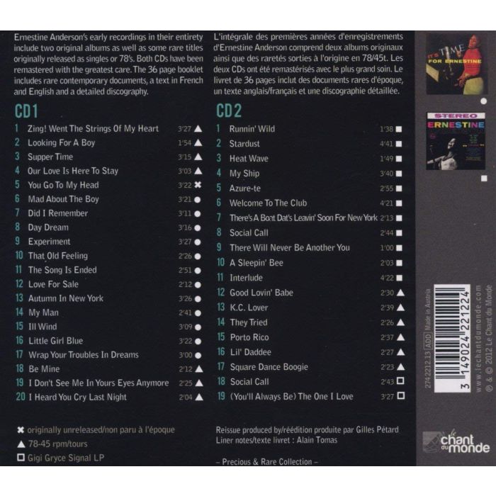 Ernestine Anderson: Precious & Rare - The complete 1947-1958 - slide-1