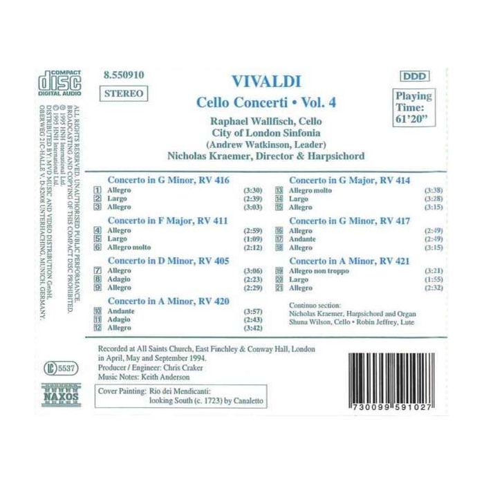 VIVALDI: Cello Concerti RV 405, 411 - slide-1