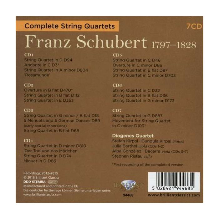 Schubert: Complete String Quartets - slide-1