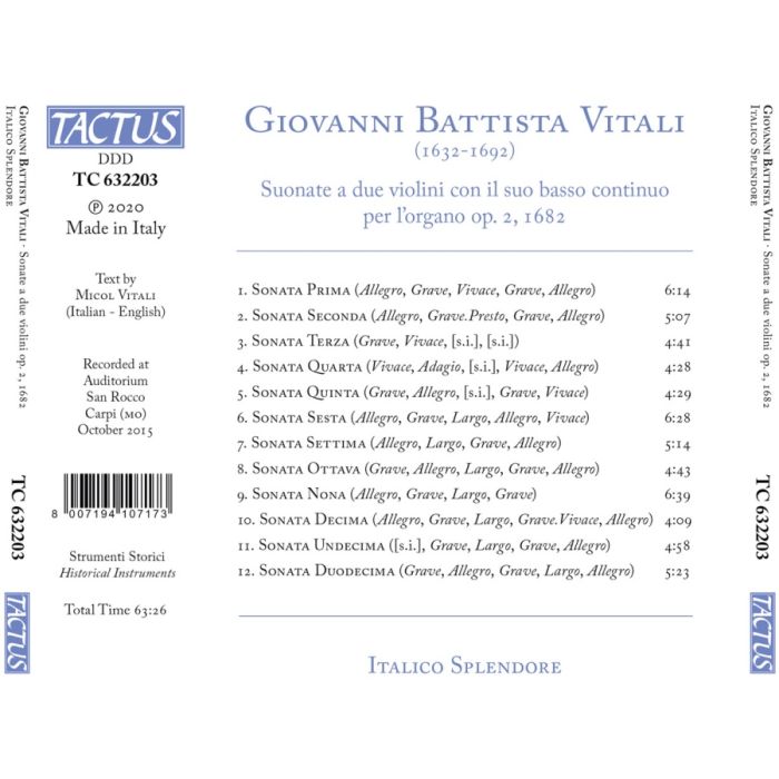 Vitali: Suonate a due violini op. 2, 1682 - slide-1