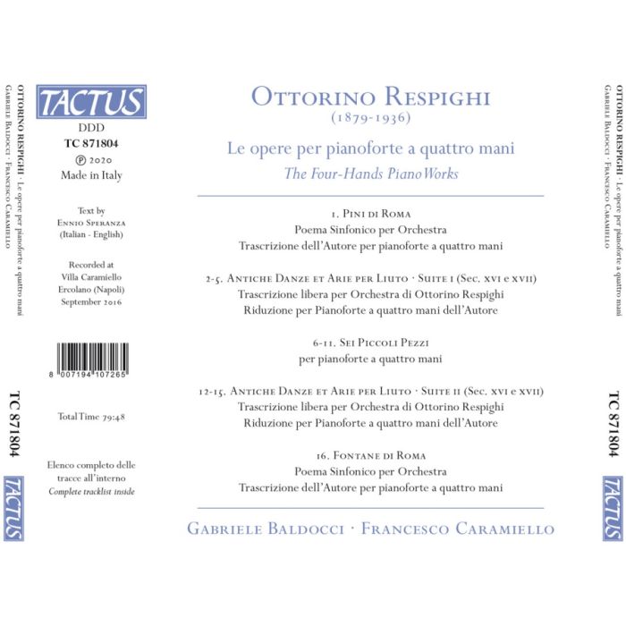 Respighi: The Four-Hands Piano Works - slide-1