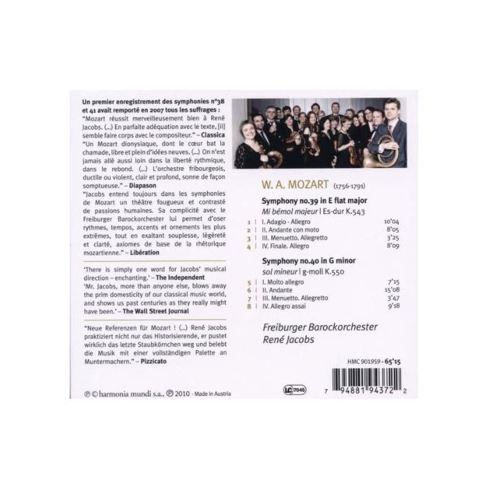 Mozart: Symphonies Nos. 39 & 40 - slide-1