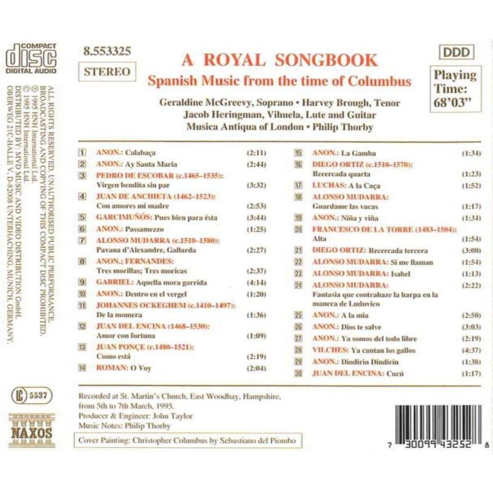 Royal Songbook: Spanish Music from the Time of Columbus - slide-1