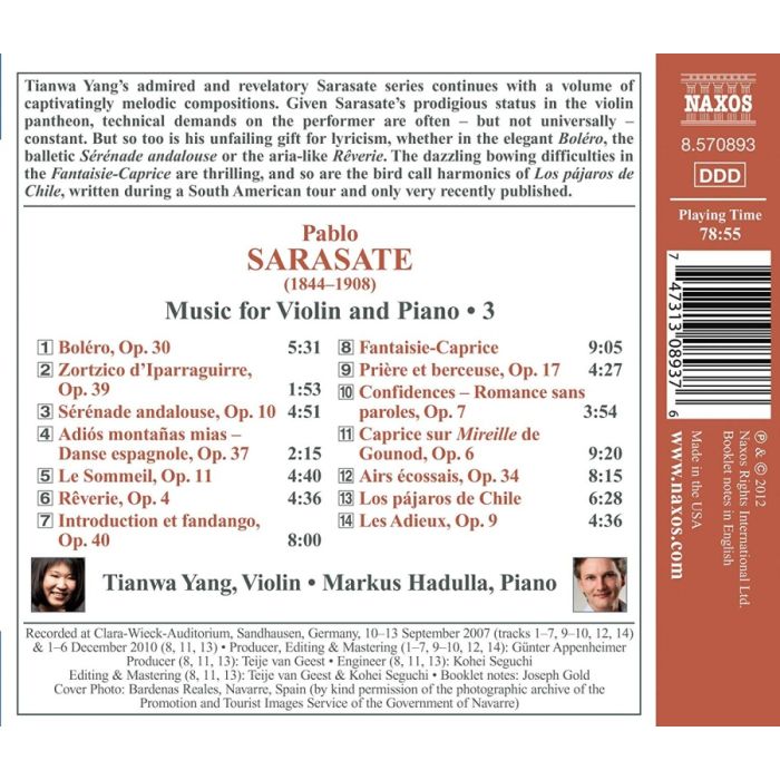 Sarasate: Music for Violin and Piano 3 - slide-1