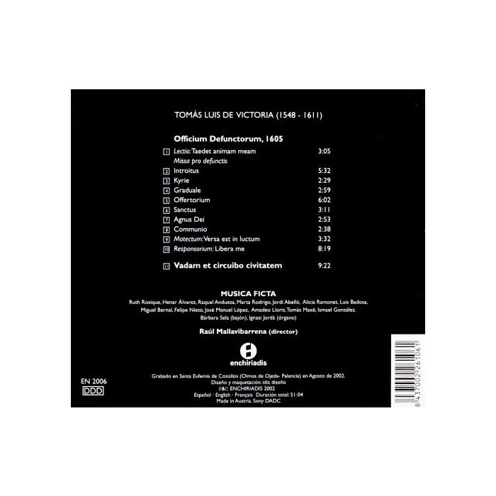 Tomas Luis de Victoria: Officium defunctorum - slide-1