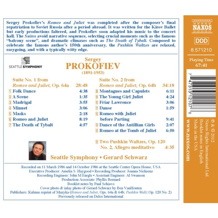PROKOFIEV: Romeo and Juliet Suites Nos. 1 and 2; Pushkin Waltz No. 2 - slide-1