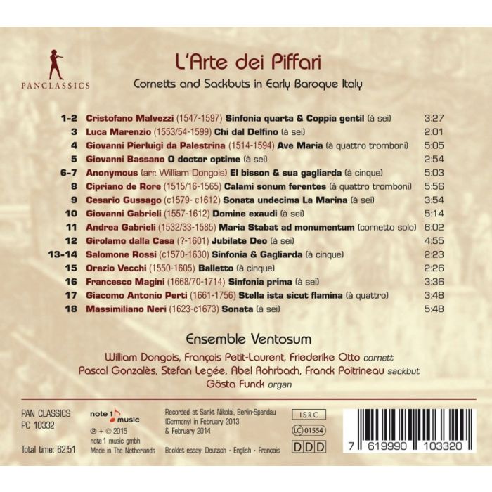 L’Arte dei Piffari, Cornetts and Sackbuts in Early Baroque Italy - slide-1