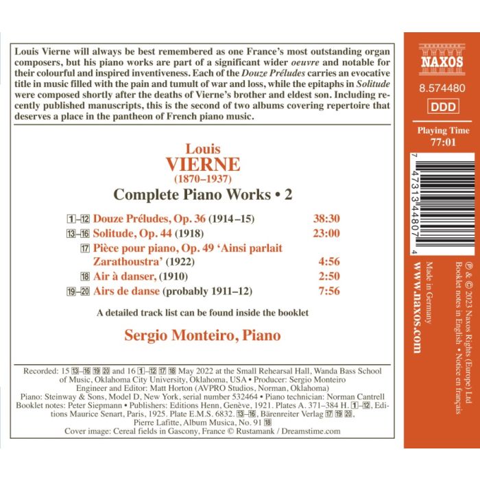 Vierne: Piano Works Vol. 2 - slide-1
