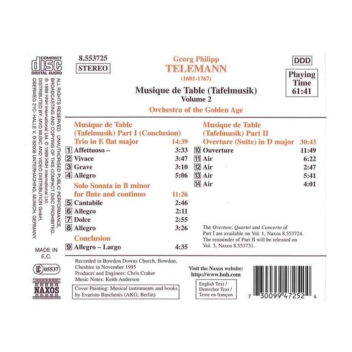TELEMANN: Tafelmusik vol. 2 - slide-1