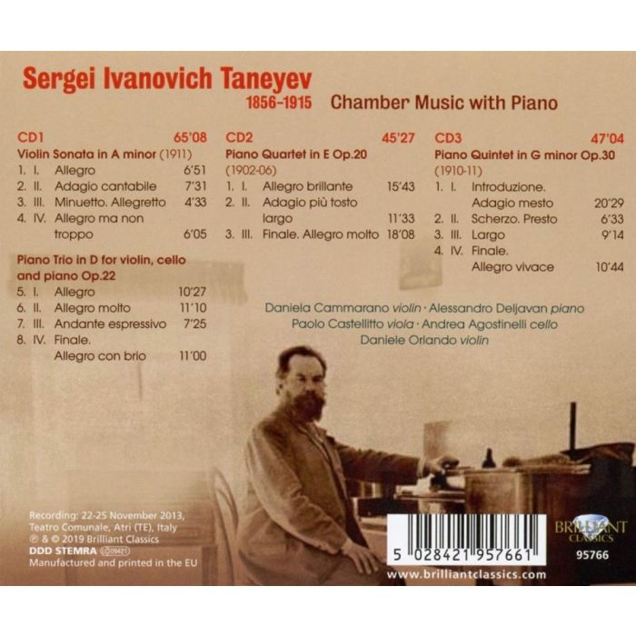 Taneyev: Chamber Music with Piano - slide-1