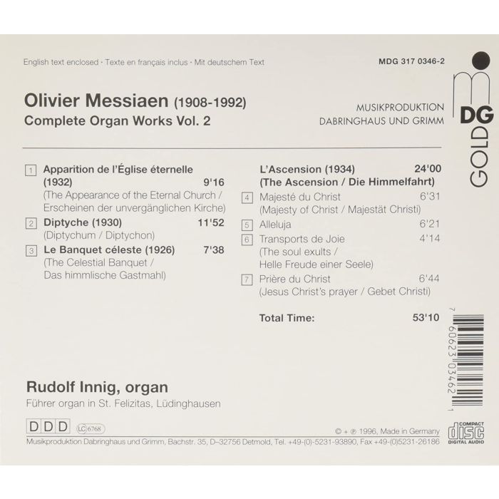 Messaen: Complete Organ Works vol. 2 - slide-1
