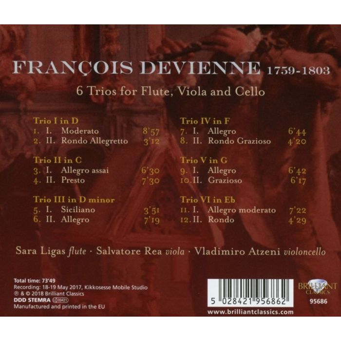 Devienne: 6 Trios for Flute, Viola & Cello - slide-1