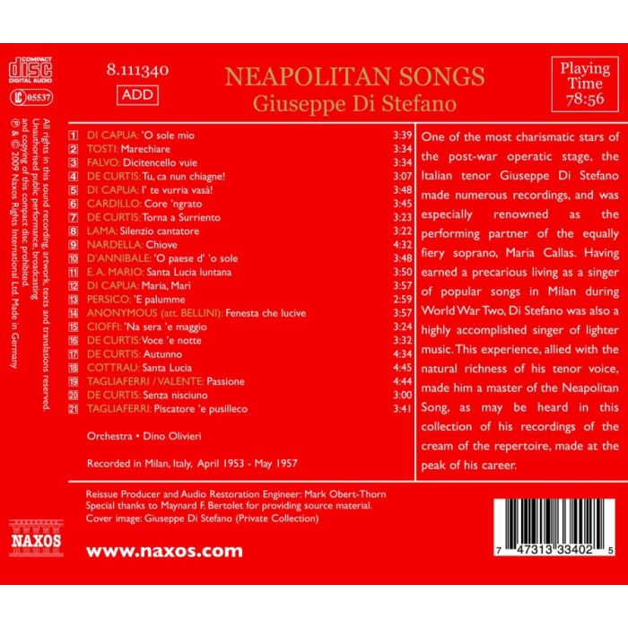 Neapolitan Songs (1953-1957) - O sole mio, Marechiare, Core 'ngrato, Passione, Torna a Surriento, Voce 'e notte, Santa Lucia - slide-1