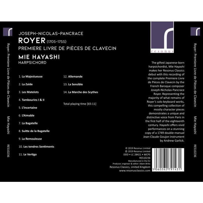 Royer: Premiere Livre de Pieces de Clavecin - slide-1